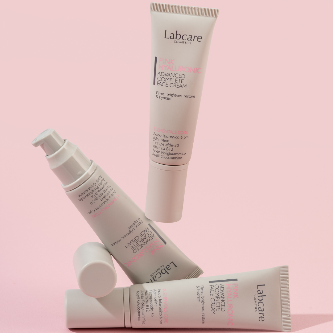 Crema facial con ácido hialurónico rosa